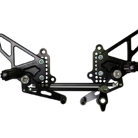 Vortex Racing 07-08 Ducati 1098,08-09 1098R,07-09 1098S,09-11 1198 Adjustable Rearsets- Black - Transport