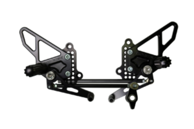 Vortex Racing 07-08 Ducati 1098,08-09 1098R,07-09 1098S,09-11 1198 Adjustable Rearsets- Black - Transport