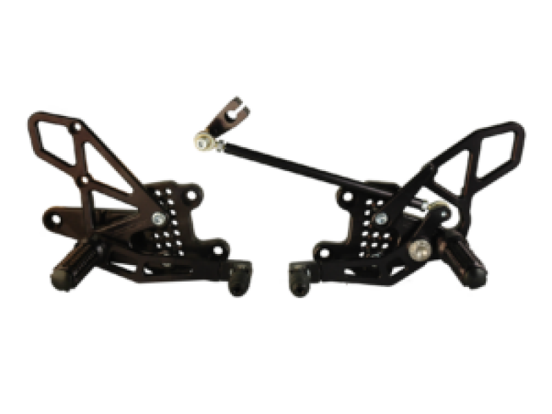 Vortex Racing 08 16 Honda CBR1000 RR Adjustable Rearsets Black Transport