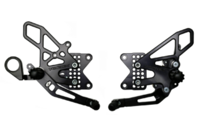 Vortex Racing 09-14 BMW S1000RR,-14 S1000XR Adjustable Rearsets- Black - Transport