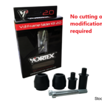 Vortex Racing 12-19 Kawasaki ER 6 F V3 2.0 Frame Slider Kit- No Cut - Body Armor & Protection