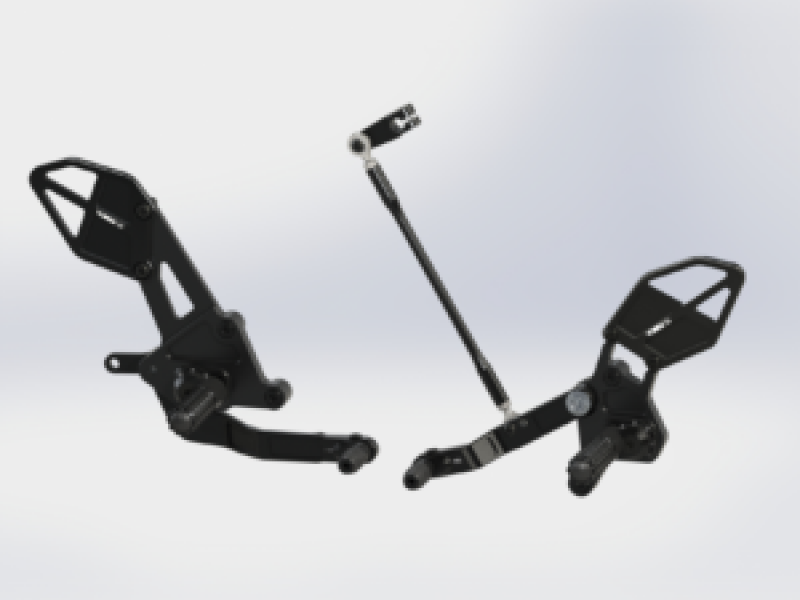 Vortex Racing 15-17 Yamaha FZ-07,18-24 MT-07 Rear Set- Black - Transport
