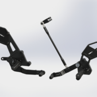 Vortex Racing 15-17 Yamaha FZ-07,18-24 MT-07 Rear Set- Black - Transport
