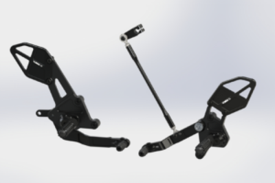 Vortex Racing 15-17 Yamaha FZ-07,18-24 MT-07 Rear Set- Black - Transport