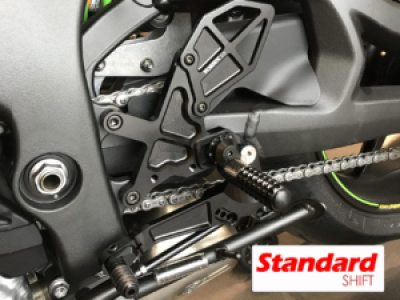 Vortex Racing 16-20 Kawasaki ZX-10R Ninja ZX1000,17-20 ZX-10RR ZX1000 Rear Set- Black - Transport