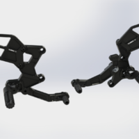 Vortex Racing 18-24 Kawasaki EX400 Ninja 400 R Rear Set- Black - Transport