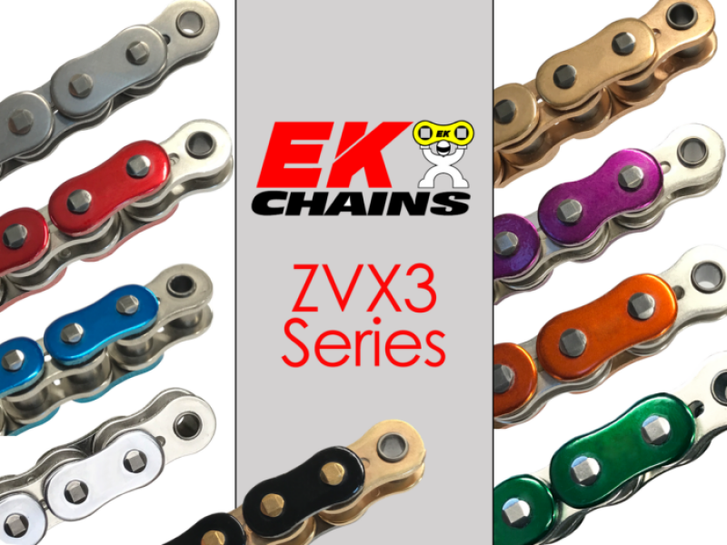 Vortex Racing EK 530 ZVX3 Rivet Master 160 Links- Black Gold - Drivetrain