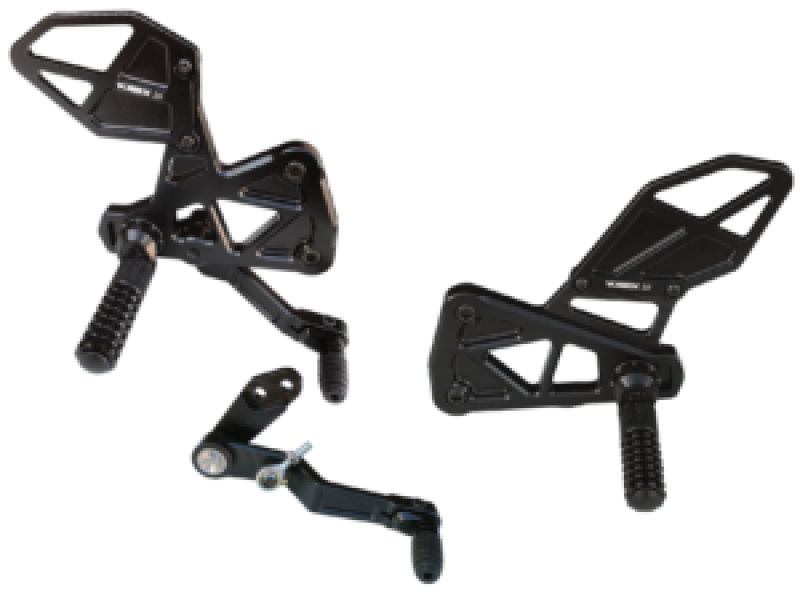 Vortex Racing Rearsets Replacement Rear- Black - Transport
