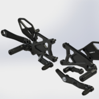 Vortex Racing Rearsets Replacement Rear Set- Black - Transport