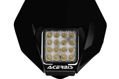 Acerbis Vsl Universal Headlight White - Black - Snowmobile Collection