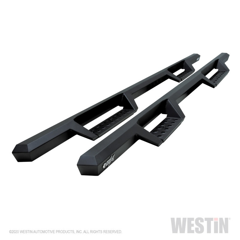 Westin 04-13 Chevy Silverado 1500 Crew Cab 2004-2013 HDX Drop Nerf Step Bars - Textured Black - & Running Boards