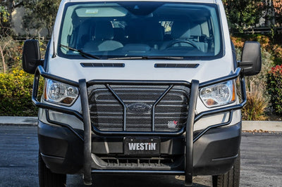 Westin 15-21 Ford Transit 150/250/350 HDX Grille Guard - Black - Bumpers Grilles & Guards