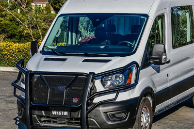 Westin 15-21 Ford Transit 150/250/350 HDX Grille Guard - Black - Bumpers Grilles & Guards