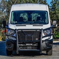 Westin 15-21 Ford Transit 150/250/350 HDX Grille Guard - Black - Bumpers Grilles & Guards