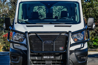 Westin 15-21 Ford Transit 150/250/350 HDX Grille Guard - Black - Bumpers Grilles & Guards