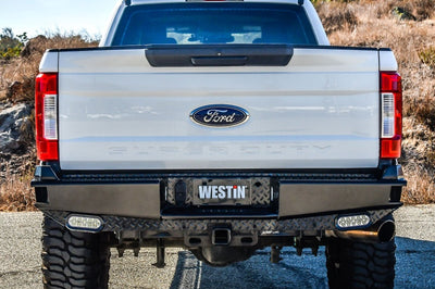 Westin 17-21 Ford F-250/350 HDX Bandit Rear Bumper - Black - Bumpers Grilles & Guards