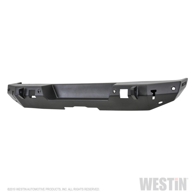 Westin 18-19 Jeep Wrangler JL WJ2 Rear Bumper w/ Sensors (Excl. JK) - Textured Black - Bumpers Grilles & Guards
