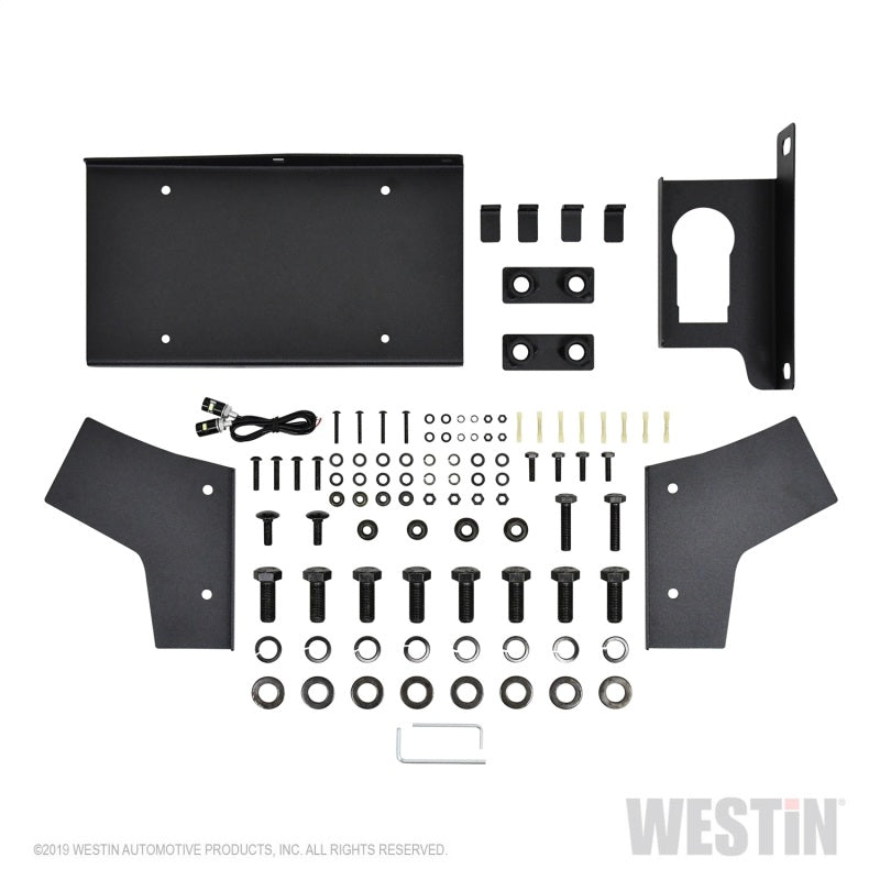 Westin 18-19 Jeep Wrangler JL WJ2 Rear Bumper w/ Sensors (Excl. JK) - Textured Black - Bumpers Grilles & Guards
