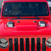 Westin 18-20 Jeep Wrangler JL 2dr LED Hood Scoops - Textured Black - Exterior Styling