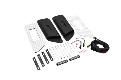 Westin 18-20 Jeep Wrangler JL 2dr LED Hood Scoops - Textured Black - Exterior Styling