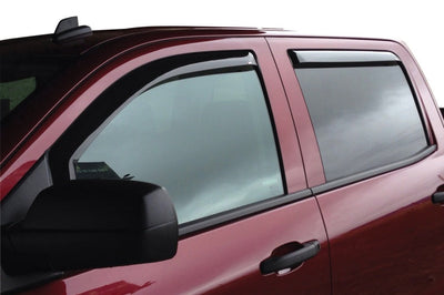 Westin 2014-2018 Chevy Silverado 1500 Crew Cab Wade In-Channel Wind Deflector 4pc - Smoke - Deflectors