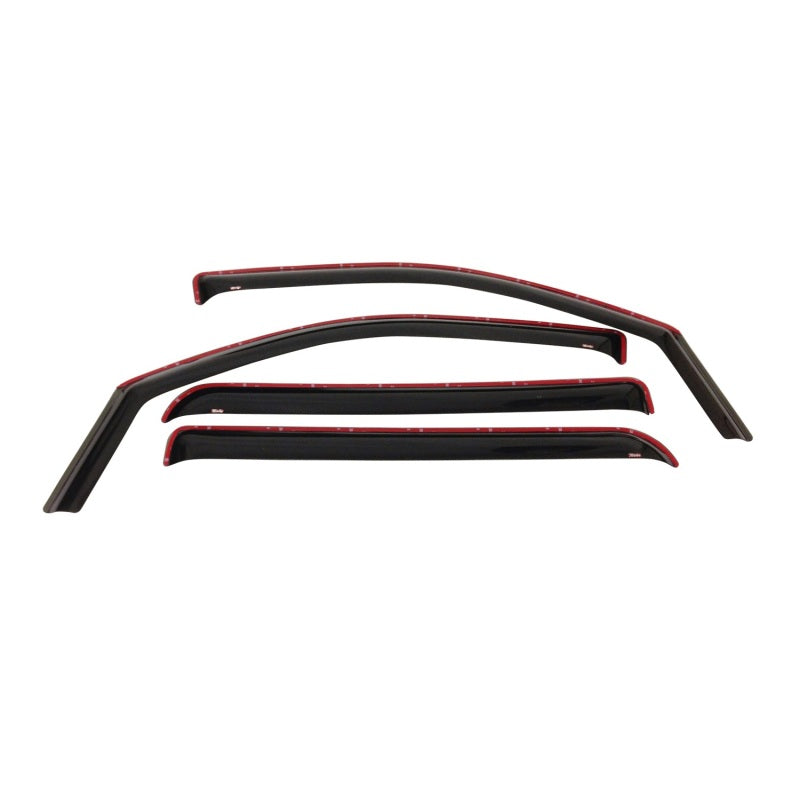 Westin 2014-2018 Chevy Silverado 1500 Crew Cab Wade In-Channel Wind Deflector 4pc - Smoke - Deflectors