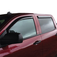 Westin 2014-2018 Chevy Silverado 1500 Crew Cab Wade In-Channel Wind Deflector 4pc - Smoke - Deflectors
