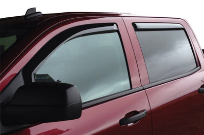 Westin 2014-2018 Chevy Silverado 1500 Crew Cab Wade In-Channel Wind Deflector 4pc - Smoke - Deflectors