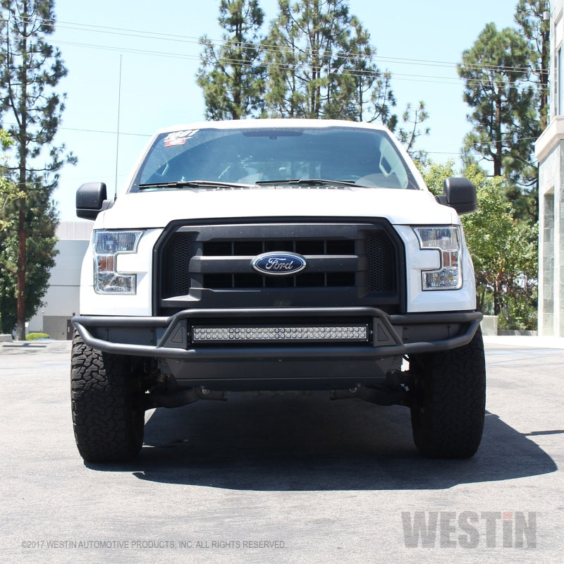 Westin 2015-2017 Ford F-150 Outlaw Front Bumper - Textured Black - Bumpers Grilles & Guards