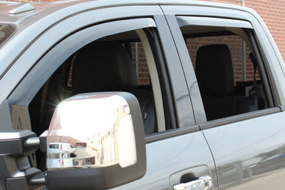 Westin 2016-2018 Nissan Titan XD/Titan Wade In-Channel Wind Deflector 4pc - Smoke - Deflectors