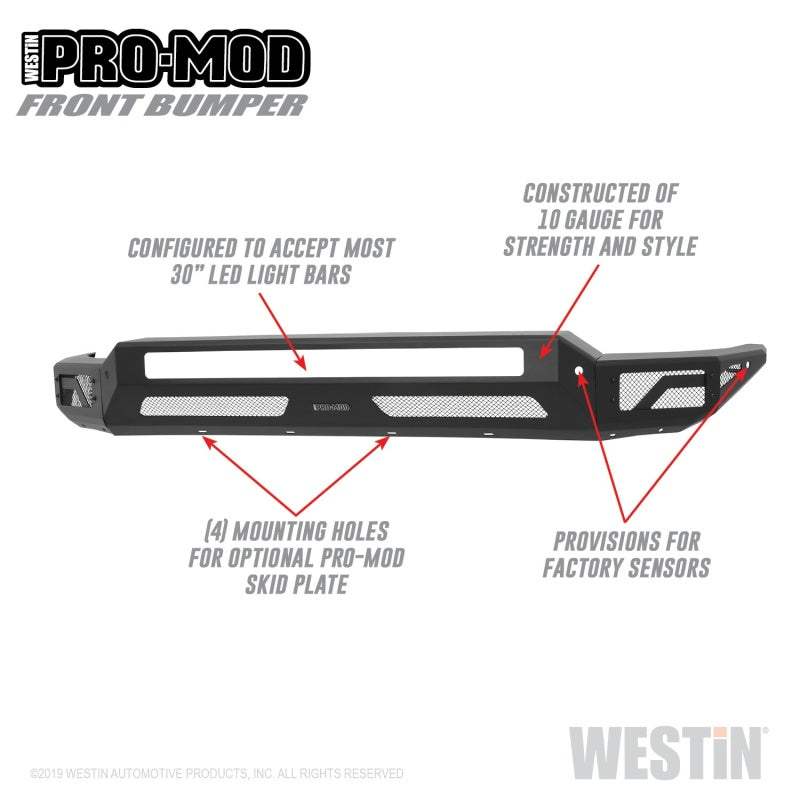 Westin 2020 Chevrolet Silverado 2500/3500 Pro-Mod Front Bumper - Bumpers Grilles & Guards