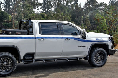 Westin 2020 Chevy Silverado 2500/3500 Crew Cab (6.5ft Bed) HDX W2W Nerf Step Bars - Textured Black - & Running Boards
