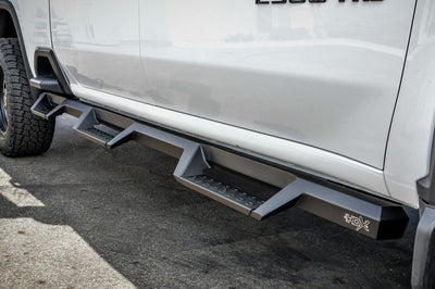 Westin 2020 Chevy Silverado 2500/3500 Crew Cab (6.5ft Bed) HDX W2W Nerf Step Bars - Textured Black - & Running Boards