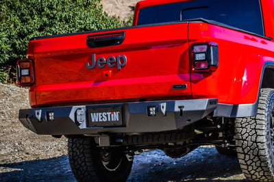Westin 2020 Jeep Gladiator WJ2 Rear Bumper - Textured Black - Bumpers Grilles & Guards