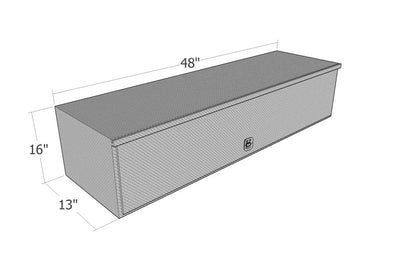 Westin Westin/Brute HD Top Sider 13in x 48in w/flip up Door - Aluminum - Exterior Styling