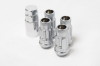 Wheel Mate 12x1.50 48mm Muteki SR48 Satin Silver Open End Locking Lug Nut - Set of 4 - and Tire Accessories