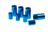 Wheel Mate Aluminum TPMS Valve Stem Cover - Blue Anodize - and Tire Accessories