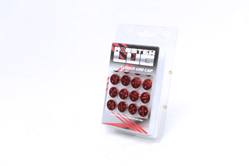 Wheel Mate Monster Lug Nut Caps - Red 14x1.50 - and Tire Accessories