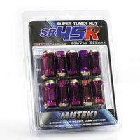 Wheel Mate Muteki HR38 Open End Lug Nuts 12x1.50 Black Chrome / Yellow Ring - and Tire Accessories