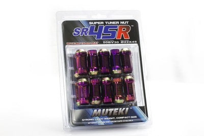 Wheel Mate Muteki HR38 Open End Lug Nuts 12x1.50 Black Chrome / Yellow Ring - and Tire Accessories