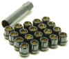 Wheel Mate Muteki Open End Lug Nuts - Deep Black 12x1.50 - and Tire Accessories