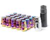 Wheel Mate Muteki SR35 Close End Lug Nuts w/ Lock Set - Black 12x1.25 35mm - and Tire Accessories
