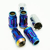 Wheel Mate Muteki SR45R Lock Set 12x1.25 45mm - Burned Blue Neon - and Tire Accessories