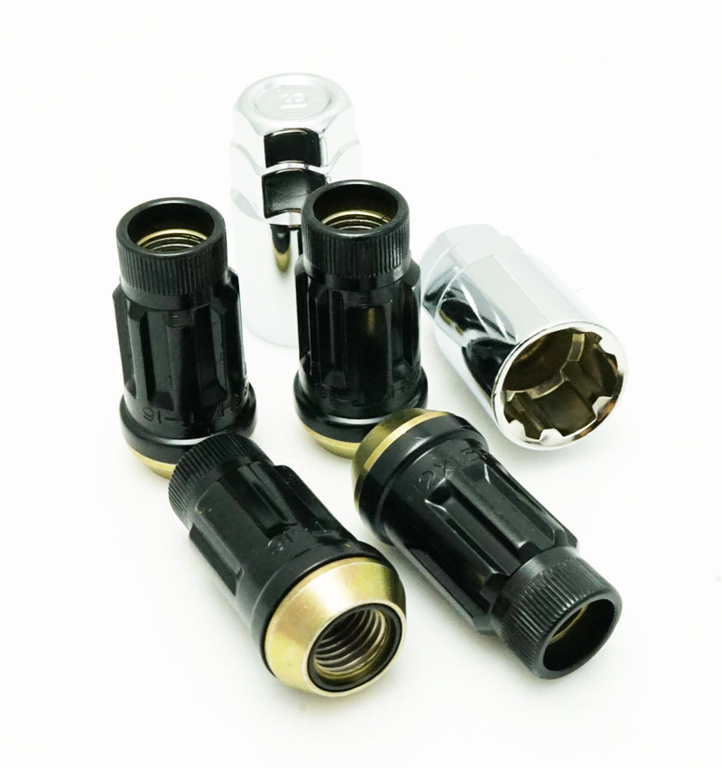 Wheel Mate Muteki SR45R Lug Nut Kit Lock Set 12x1.5 45mm - Black - and Tire Accessories