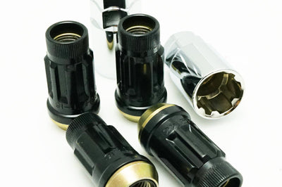 Wheel Mate Muteki SR45R Lug Nut Kit Lock Set 12x1.5 45mm - Black - and Tire Accessories