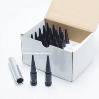 Wheel Mate Spiked Lug Nuts Set of 24 - Black 14x1.50 - and Tire Accessories