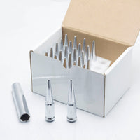 Wheel Mate Spiked Lug Nuts Set of 24 - Chrome 14x1.50 - and Tire Accessories