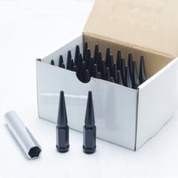 Wheel Mate Spiked Lug Nuts Set of 32 - Black 14x1.50 - and Tire Accessories