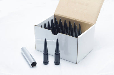 Wheel Mate Spiked Lug Nuts Set of 32 - Black 14x1.50 - and Tire Accessories