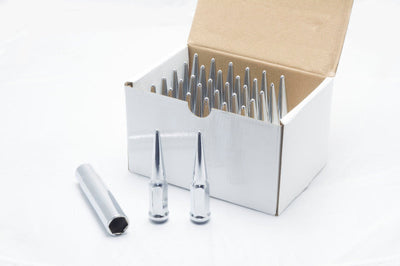 Wheel Mate Spiked Lug Nuts Set of 32 - Chrome 9/16in - and Tire Accessories